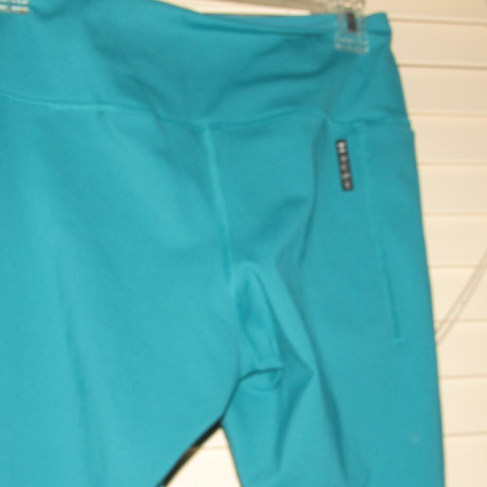 Under Armour UA Rush Teal High-Rise Performance Leggings Athleisure Chic Size M - Picture 6 of 7